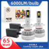 P65 65W 6500LM White LED Headlight Bulbs 2Pcs