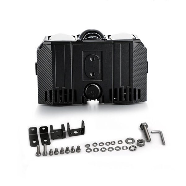 Motorcycle and electric vehicle lighting system: Triple-lens spotlight